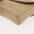 CHANEL Waist bag Lamb Skin Beige Gold CC Auth bs34038-11
