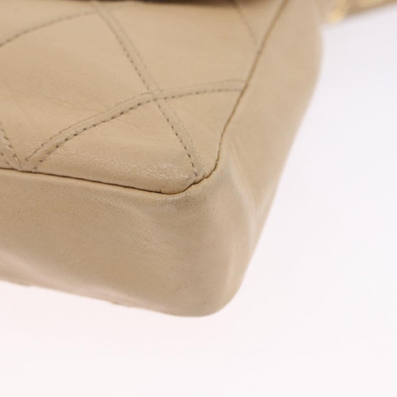 CHANEL Heuptasje Lamsleer Beige Goud CC Auth bs34038