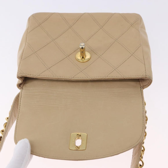 CHANEL Heuptasje Lamsleer Beige Goud CC Auth bs34038