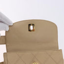 CHANEL Heuptasje Lamsleer Beige Goud CC Auth bs34038-12