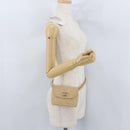 CHANEL Waist bag Lamb Skin Beige Gold CC Auth bs34038-24