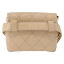 CHANEL Heuptasje Lamsleer Beige Goud CC Auth bs34038-2