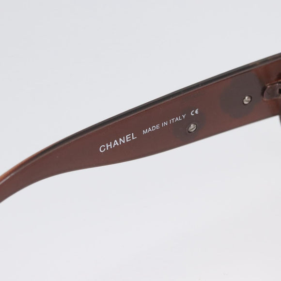 CHANEL Sunglasses plastic Brown CC Auth bs34041
