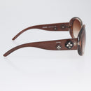 CHANEL Sunglasses plastic Brown CC Auth bs34041-6
