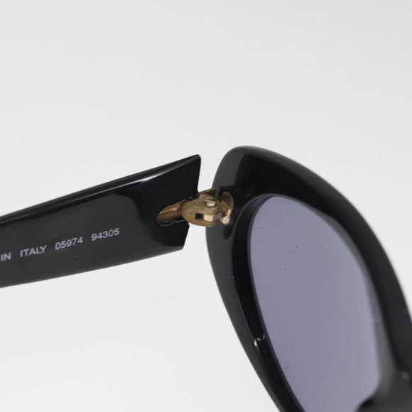 CHANEL Sunglasses plastic Black CC Auth bs34042
