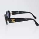 CHANEL Sunglasses plastic Black CC Auth bs34042-8