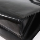 Salvatore Ferragamo Gancini Handtasche Lackleder 2-Wege Schwarz Gold Auth bs34043-15