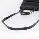 Salvatore Ferragamo Gancini Handtasche Lackleder 2-Wege Schwarz Gold Auth bs34043-9