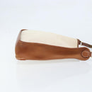 HERMES Vespa PM Shoulder Bag Canvas Beige Auth bs34046-3