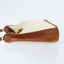 HERMES Vespa PM Shoulder Bag Canvas Beige Auth bs34046-4