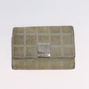 CHANEL Wallet Caviar Skin 2 Set Black Beige CC Auth bs34047-11