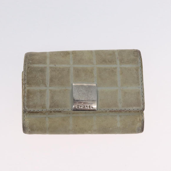 CHANEL Wallet Caviar Skin 2 Set Black Beige CC Auth bs34047