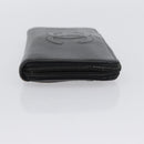 CHANEL Wallet Caviar Skin 2 Set Black Beige CC Auth bs34047-4