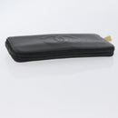 CHANEL Wallet Caviar Skin 2 Set Black Beige CC Auth bs34047-5