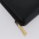 CHANEL Wallet Caviar Skin 2 Set Black Beige CC Auth bs34047-7