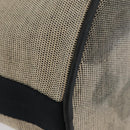 HERMES Sakso MM Hand Bag Canvas Beige Silver Auth bs34048-11