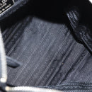 PRADA Chain Shoulder Bag Nylon Black Gold Auth bs34051-11