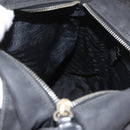 PRADA Chain Shoulder Bag Nylon Black Gold Auth bs34051-20