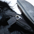 PRADA Chain Shoulder Bag Nylon Black Gold Auth bs34051-21