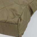 PRADA Schoudertas met kettingband Nylon Beige Goud Auth bs34053-15