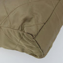 PRADA Schoudertas met kettingband Nylon Beige Goud Auth bs34053-16
