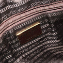 PRADA Schoudertas met kettingband Nylon Beige Goud Auth bs34053-18