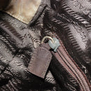 PRADA Schoudertas met kettingband Nylon Beige Goud Auth bs34053-21