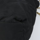 PRADA Umhängetasche Kette Nylon Gold Schwarz Auth bs34054-9