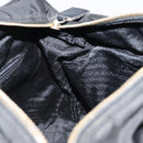 PRADA Umhängetasche Kette Nylon Gold Schwarz Auth bs34054-19