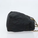 PRADA Umhängetasche Kette Nylon Gold Schwarz Auth bs34054-3