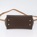 CELINE Macadam Canvas Hand Bag PVC 2way Brown Gold Auth bs34055-12