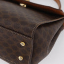 CELINE Macadam Canvas Hand Bag PVC 2way Brown Gold Auth bs34055-14