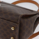 CELINE Macadam Canvas Hand Bag PVC 2way Brown Gold Auth bs34055-16