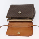 CELINE Macadam Canvas Hand Bag PVC 2way Brown Gold Auth bs34055-18