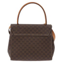 CELINE Macadam Canvas Hand Bag PVC 2way Brown Gold Auth bs34055-3