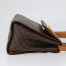 CELINE Macadam Canvas Hand Bag PVC 2way Brown Gold Auth bs34055-4