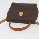 CELINE Macadam Canvas Hand Bag PVC 2way Brown Gold Auth bs34055-6