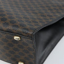 CELINE Macadam Canvas Hand Bag PVC Leather Black Gold Auth bs34056-10
