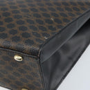 CELINE Macadam Canvas Hand Bag PVC Leather Black Gold Auth bs34056-12