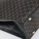 CELINE Macadam Canvas Hand Bag PVC Leather Black Gold Auth bs34056-13