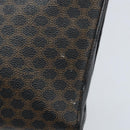 CELINE Macadam Canvas Hand Bag PVC Leather Black Gold Auth bs34056-14