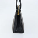 CELINE Macadam Canvas Hand Bag PVC Leather Black Gold Auth bs34056-5
