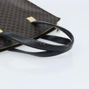 CELINE Macadam Canvas Hand Bag PVC Leather Black Gold Auth bs34056-7