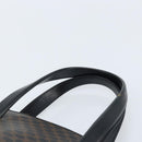 CELINE Macadam Canvas Hand Bag PVC Leather Black Gold Auth bs34056-8