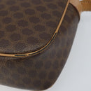 CELINE Macadam Canvas Shoulder Bag PVC Brown Gold Auth bs34058-9