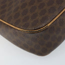 CELINE Macadam Canvas Shoulder Bag PVC Brown Gold Auth bs34058-14