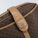 CELINE Macadam Canvas Shoulder Bag PVC Brown Gold Auth bs34058-17