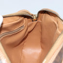 CELINE Macadam Canvas Shoulder Bag PVC Brown Gold Auth bs34058-18
