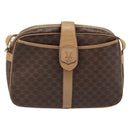 CELINE Macadam Canvas Shoulder Bag PVC Brown Gold Auth bs34058-13