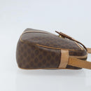 CELINE Macadam Canvas Shoulder Bag PVC Brown Gold Auth bs34058-3